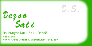 dezso sali business card